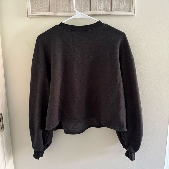 Universal Thread Tops - Universal Thread Black Oversized Puff Sleeve Hoodie